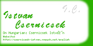 istvan csernicsek business card